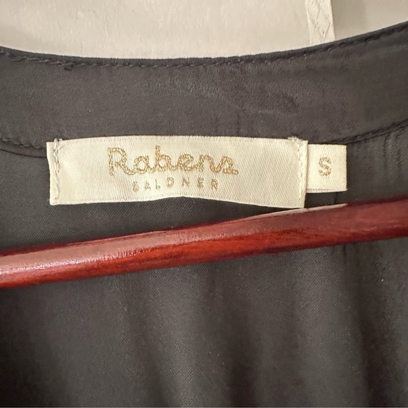 RABENS SALONER VERA Solid wrap over dress L/S Dark Navy Blue Minimalist Small - Picture 14 of 16